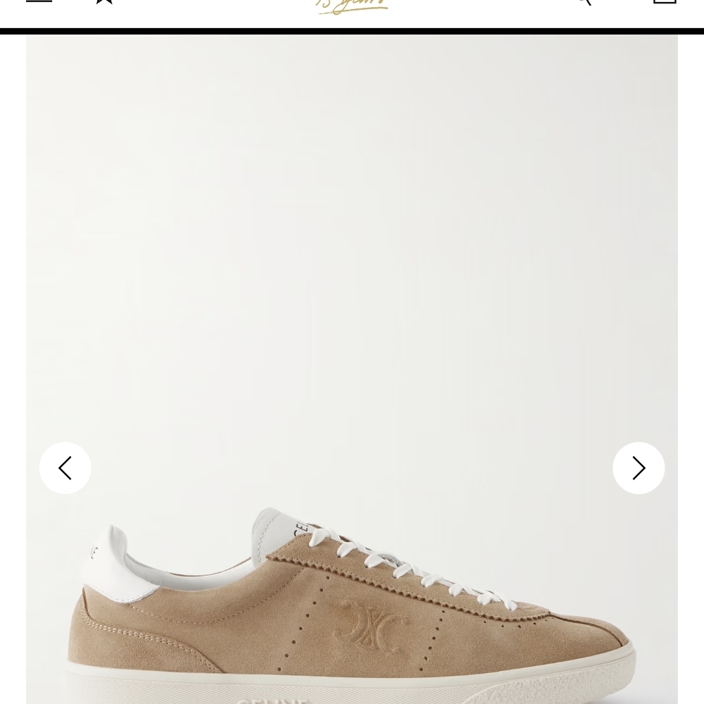 Celine Tan and White Men's Sneakers